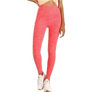 Beyond Yoga Spacedye High Waisted Midi Legging Yoga Pants - Raspberry Peach - M